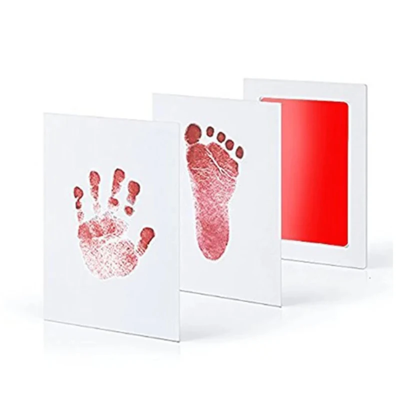 For 0-10 Months Newborn Pet Dog Footprint Souvenir Baby Footprints Handprint Non Toxic Safe No Touch Skin Inkless Ink Pads Kits view 5