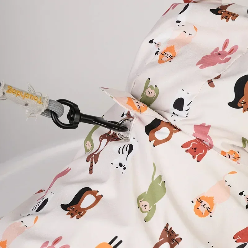 Cartoon Dog Raincoat Pug Dog Clothes French Bulldog Waterproof Clothing Rain Jacket Schnauzer Welsh Corgi Shiba Inu Costume - view 6