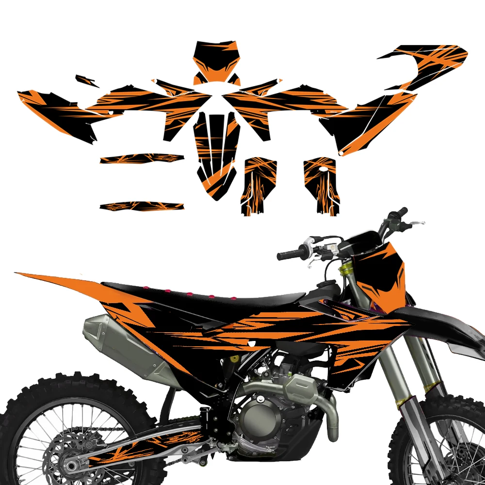 Fit for SX SXF 150 200 250 300 350 450 2023-2025 EXC 2024-2026 Motocross Background Graphics Decals Stickers Kit Customize Name