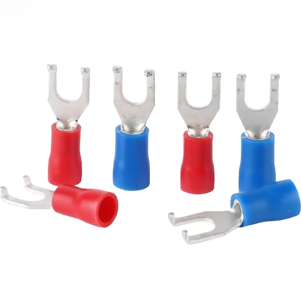 5-Year Warranty Vinyl Insulated Flange Spade Terminal Splice 0.5 to 6.0mm² Wire Size Available in Red Blue Yellow