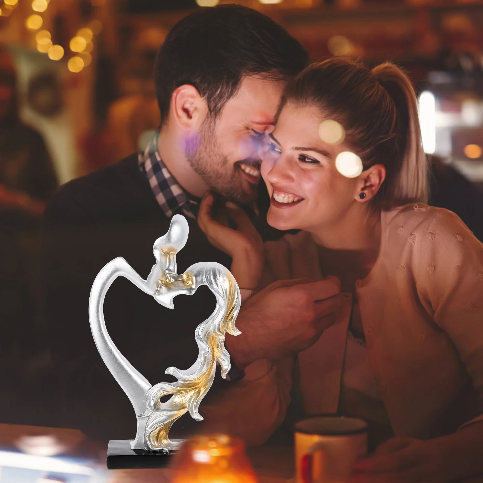 

Couple Statue Resin Lover Sculpture Bedroom Living Room Nordic Minimalist Design Valentine Gift Home Decor Figurine