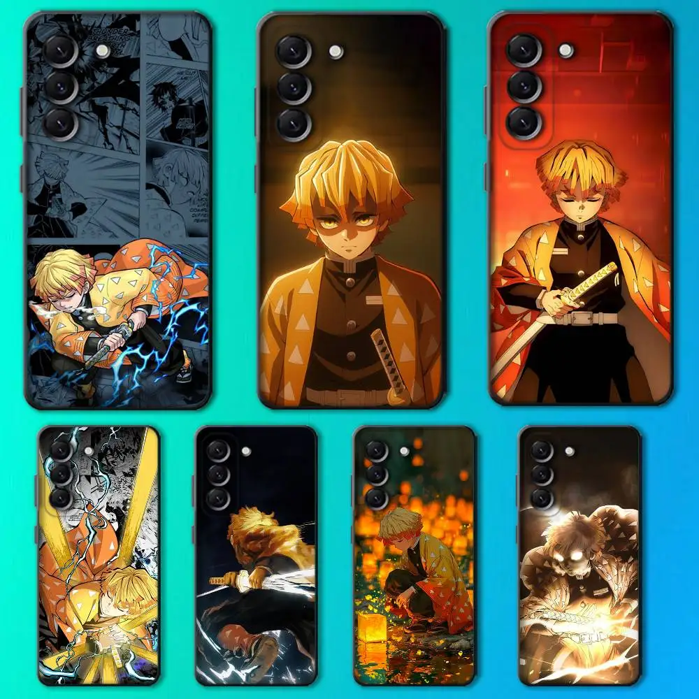 

Agatsuma Zenitsu Anime Phone Case For Samsung Galaxy A73,72,51,53,52,71,22,5G,Note,J7,8,9 Soft Black Cover