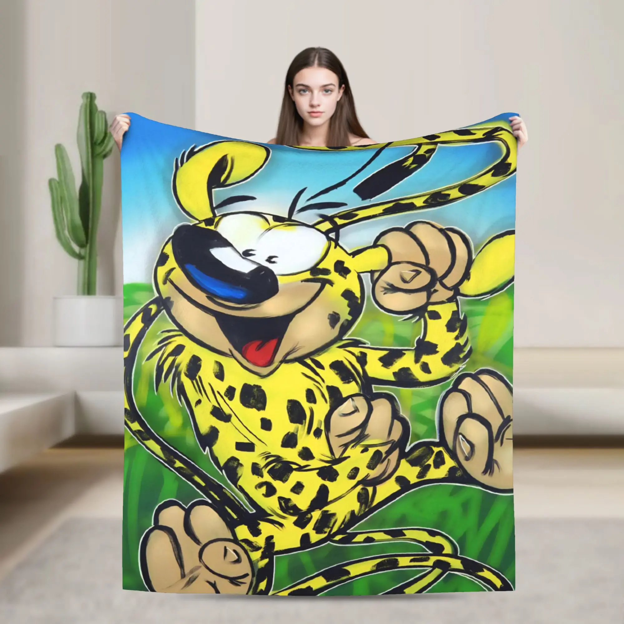 Stylish Marsupilamis Blankets Super Soft Fleece  Comfortable Throw Blankets Machine Washable
