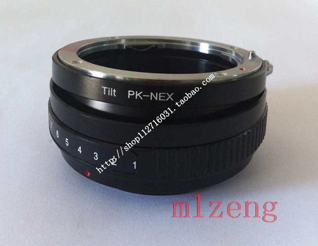 anello adattatore inclinazione per obiettivo pentax pk per fotocamera sony E mount nex NEX-5/6/7 A7 a7c a7s A7II A7r3 A7r4 A9 A6500 A6700 zve1 zve10