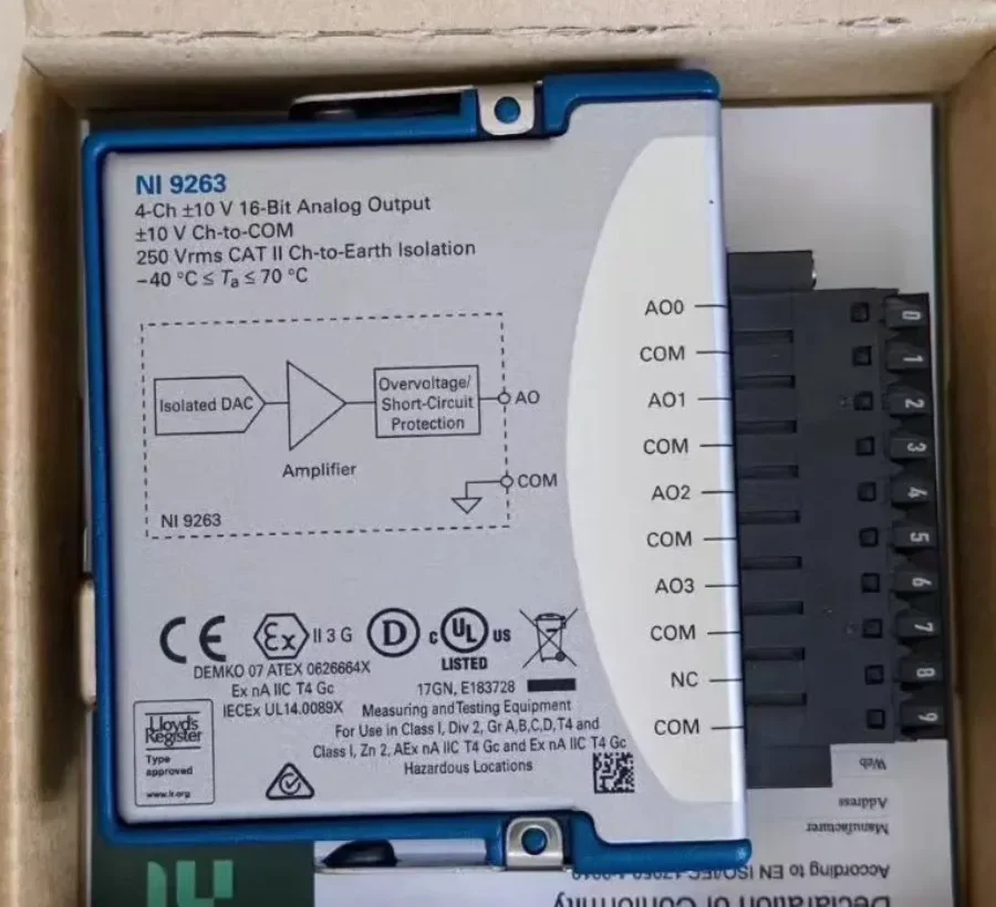 1PC National Instruments NI-9263 Series Simultaneous Update Analog Output Module#Xing