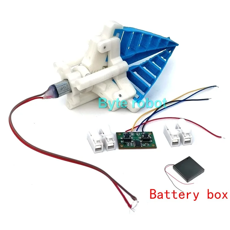 Pinza Flexible de tres dedos con Motor N20, garra robótica eléctrica, abrazadera robótica impresa en 3D, garra de Robot programable, Kit educativo DIY