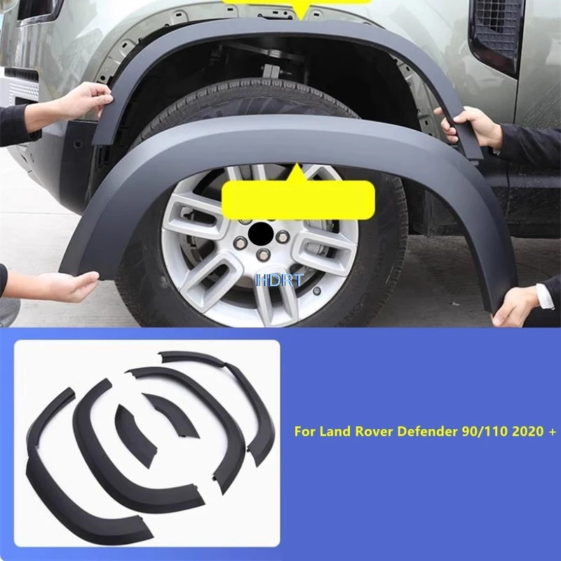 

For Land Rover Defender 90/110 2020 + Car Styling Front Rear Fender Flare Arch Wheel Eyebrow Mudguard Cover Body Kit Accessories