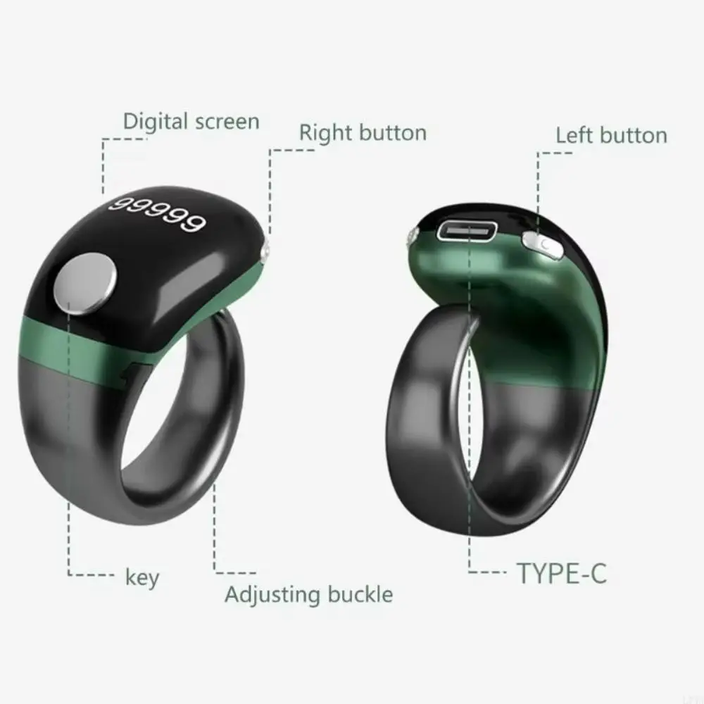 Removable Point Marker Digital Tally Counter 99999 LCD Display Type-C Charging Electronic Tally Counter Three-speed Adjustable