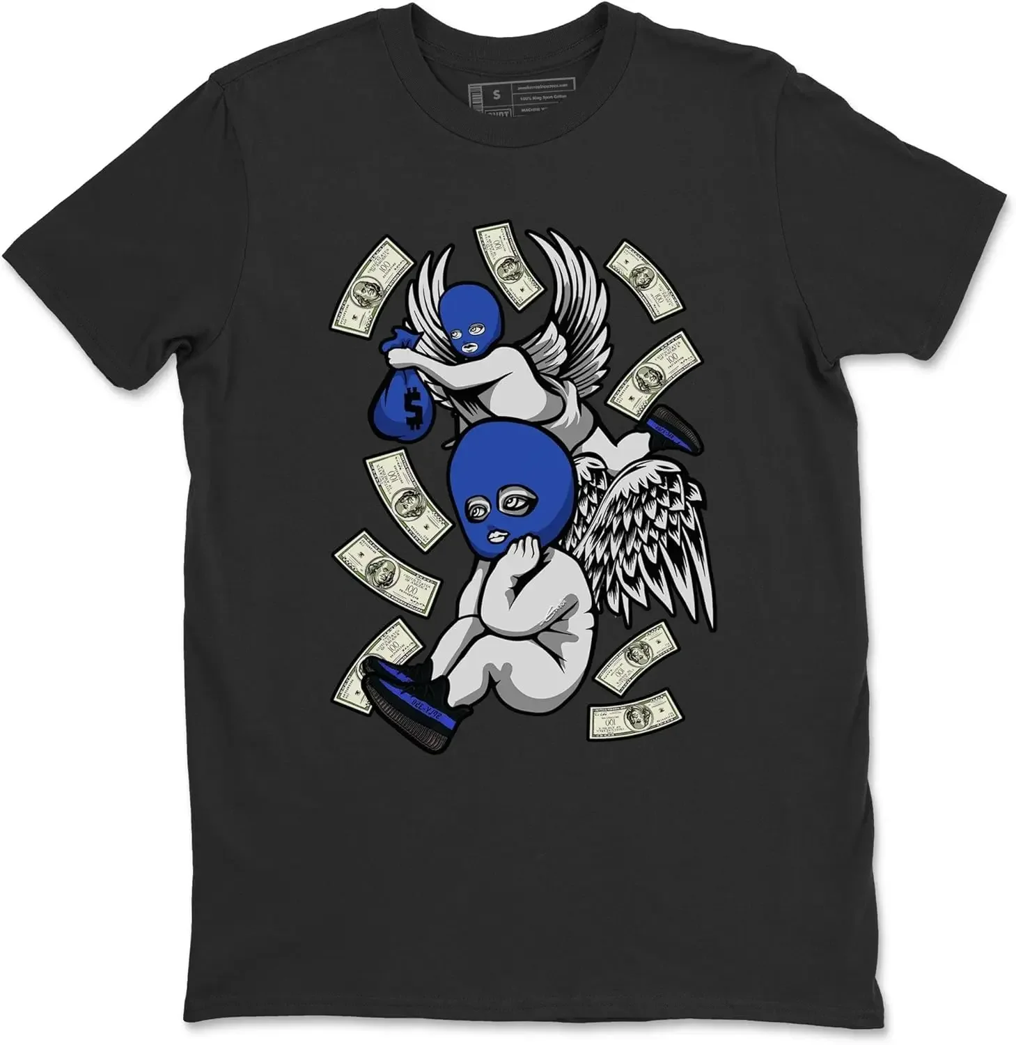 Hustle Angels 350 Dazzling Blue Sneaker Matching T-Shirt