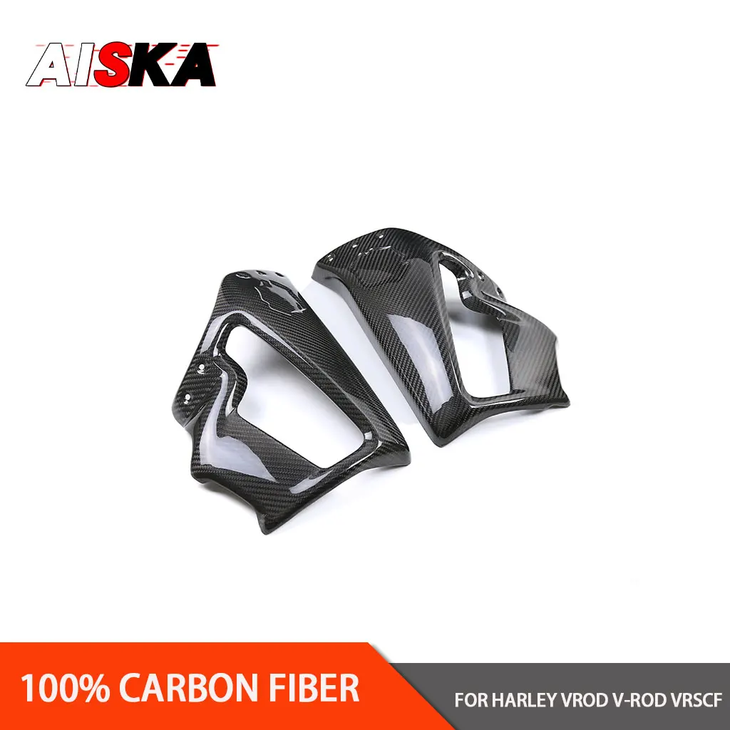 Motorcycle 100% Pure Carbon Fiber Air intake Guard Fuel Tank Side Panels For Harley VROD VRSCF V-Rod Muscle 2009 - 2017