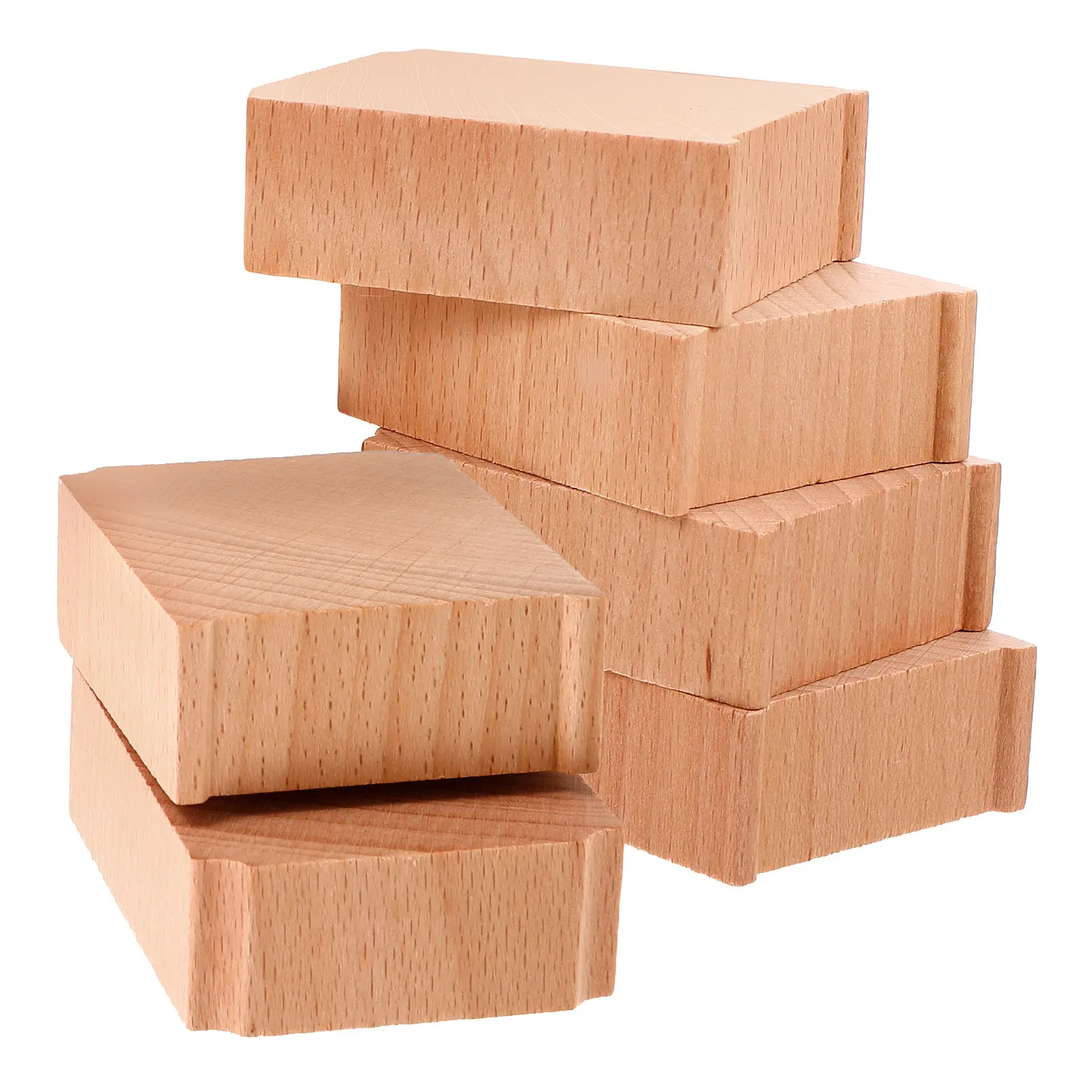 

6Pcs Train Bridge Supports Wooden Bridge Pier Railway Accessories Wood Support Riser for Elevated Train Track Layouts Compatible