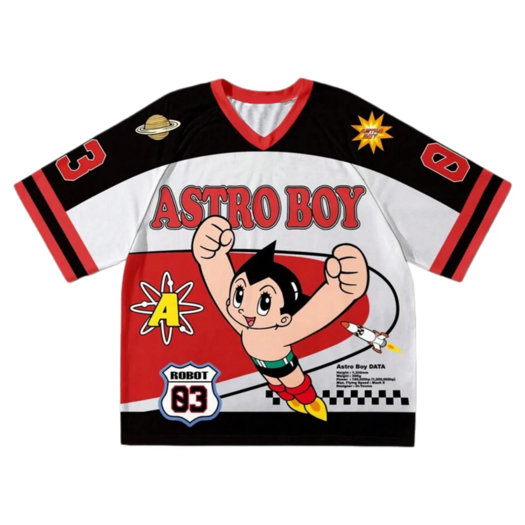 

Hot Toys Astro Boy Anime Print Oversized Jersey Men Women Kids Athleisure T-Shirt Summer Breathable Harajuku Streetwear Tops