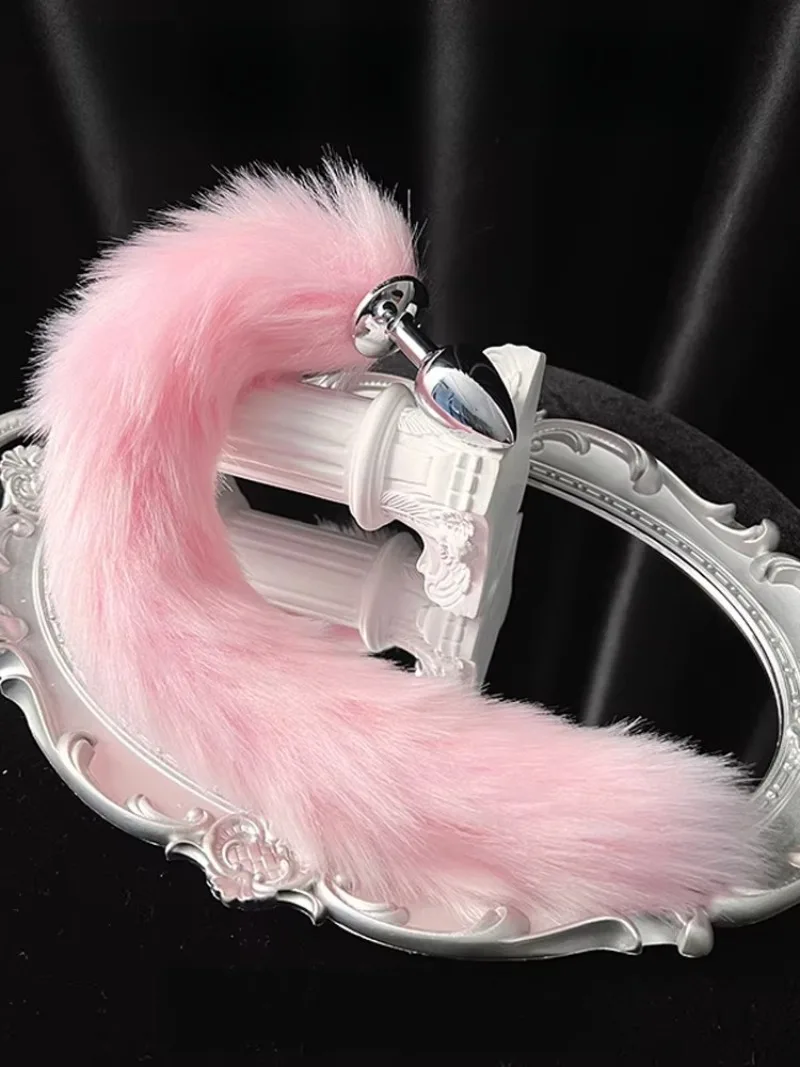 Uroczy i miękki pluszowy ogon lisa dla kobiet, idealny do cosplayu 2D, przebrania w stylu Fox Spirit, rekwizyt dla par, dodający zabawności.