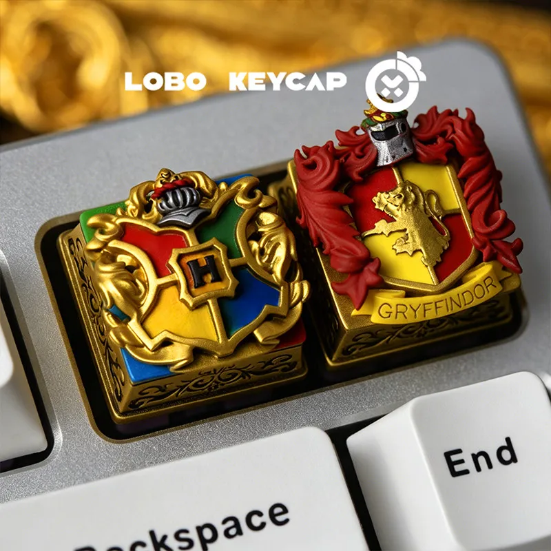 Nuevo en Stock: Tecla Artesanal de Resina con el Escudo de las Casas de Hogwarts de Harry Potter, Tecla Esc Hecha por Fans para Teclado Mecánico, Artículo de Colección