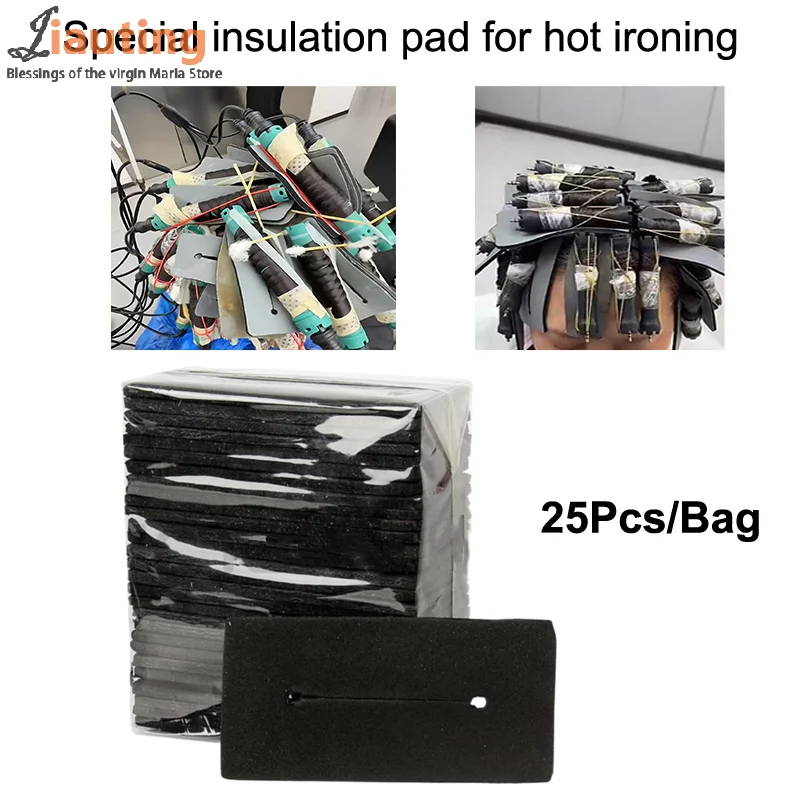 25Pcs Digital Perm Special Insulation Cotton Pad For Hair Salon Heat Resistant Thermal Pads Scald Accessor Hair Perming Strips
