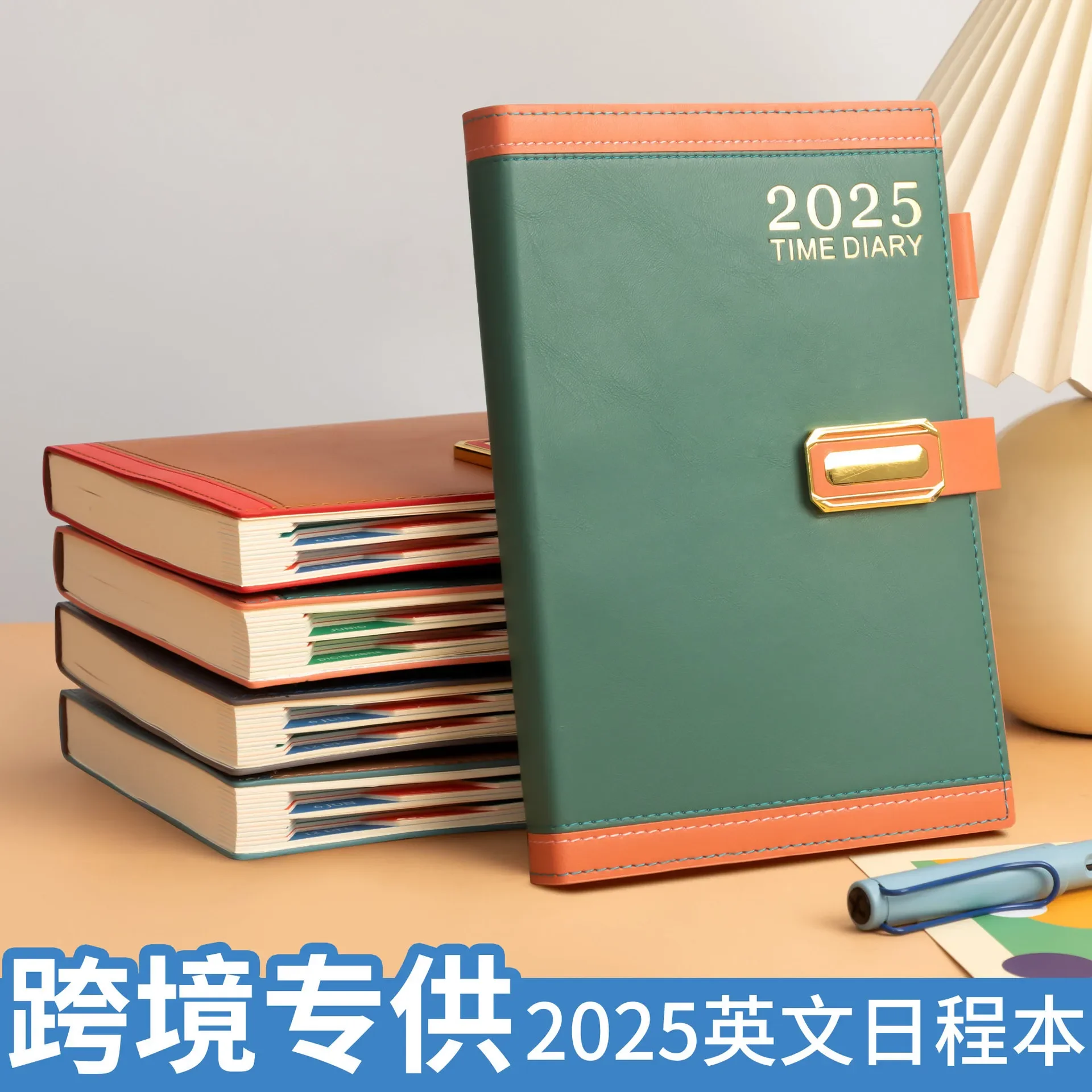 2025 A5 English Schedule Book Buckle Management Efficiency Manual Notepad Spanish French Notebook agenda school supplies