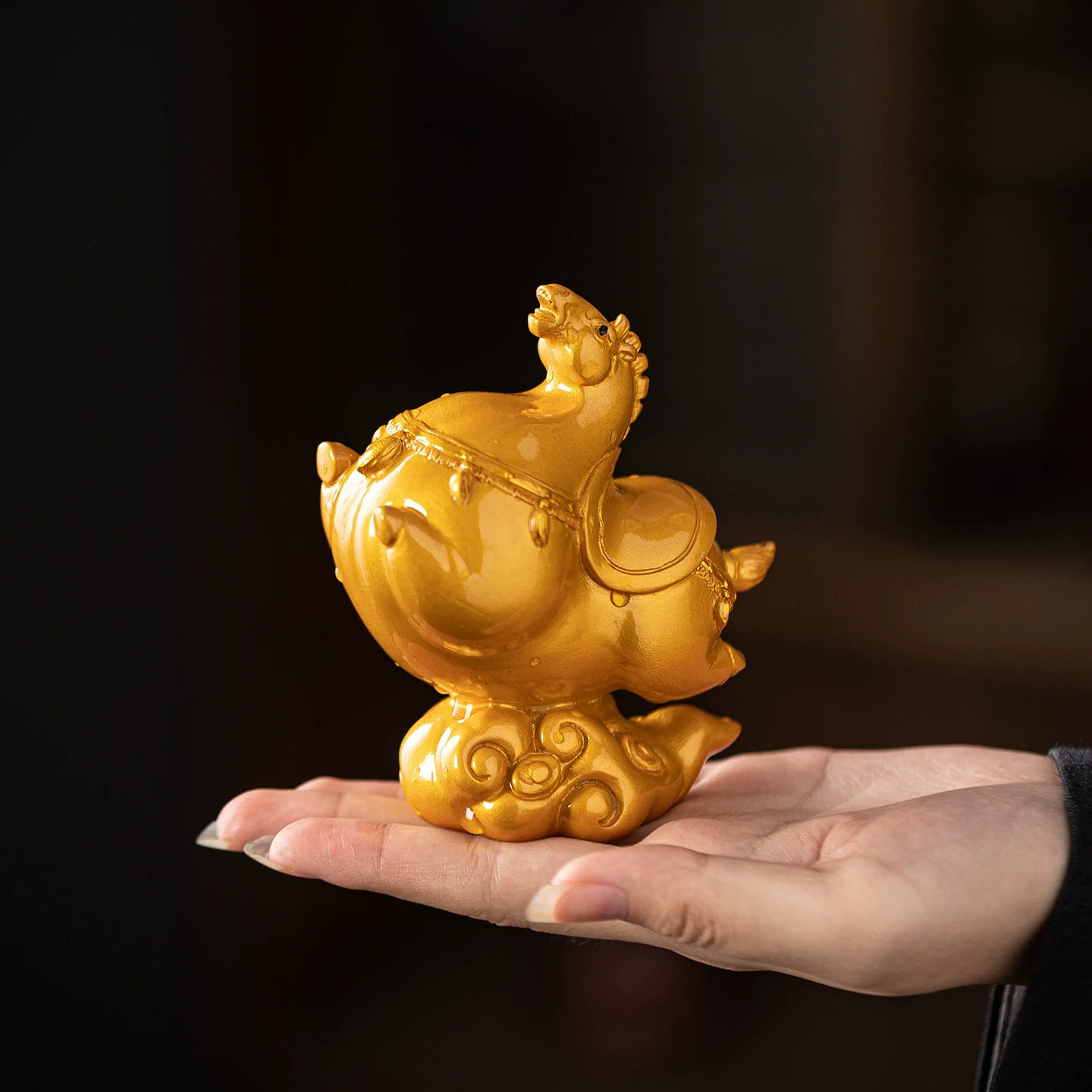 2025 New Color Changing Tang Horse Tea Pet, Chinese Zodiac Horse Animal Ornament, Raisable Ceramic Decor for Tea Table