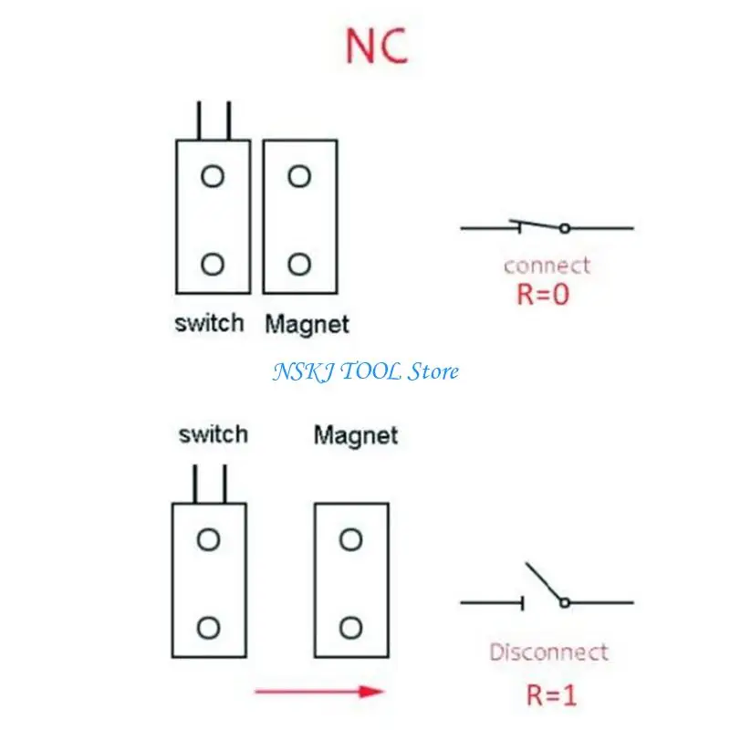 

L8RC Door Window Sensors Surface Mount Door Contact Switch