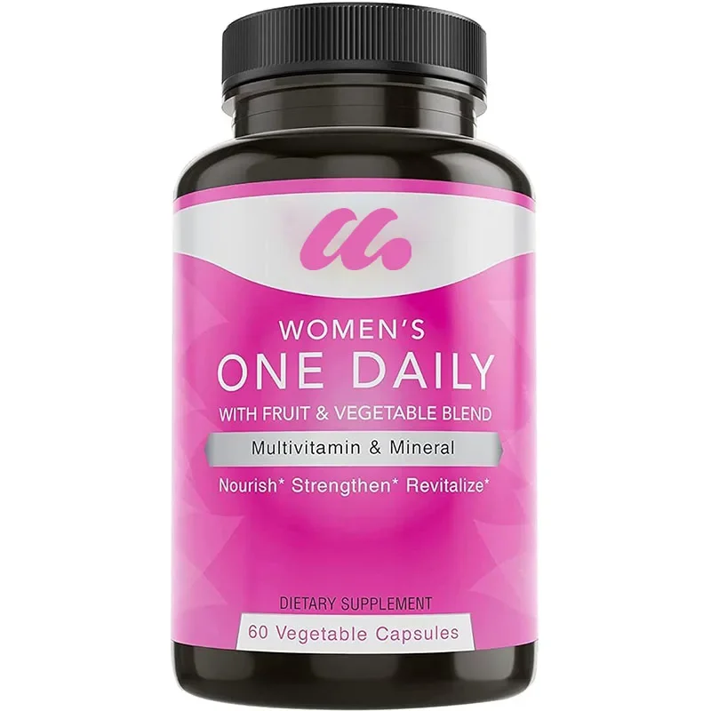 Women's daily multivitamin, containing non GMO ingredients, vitamins, and minerals, in 60 vegetarian capsules