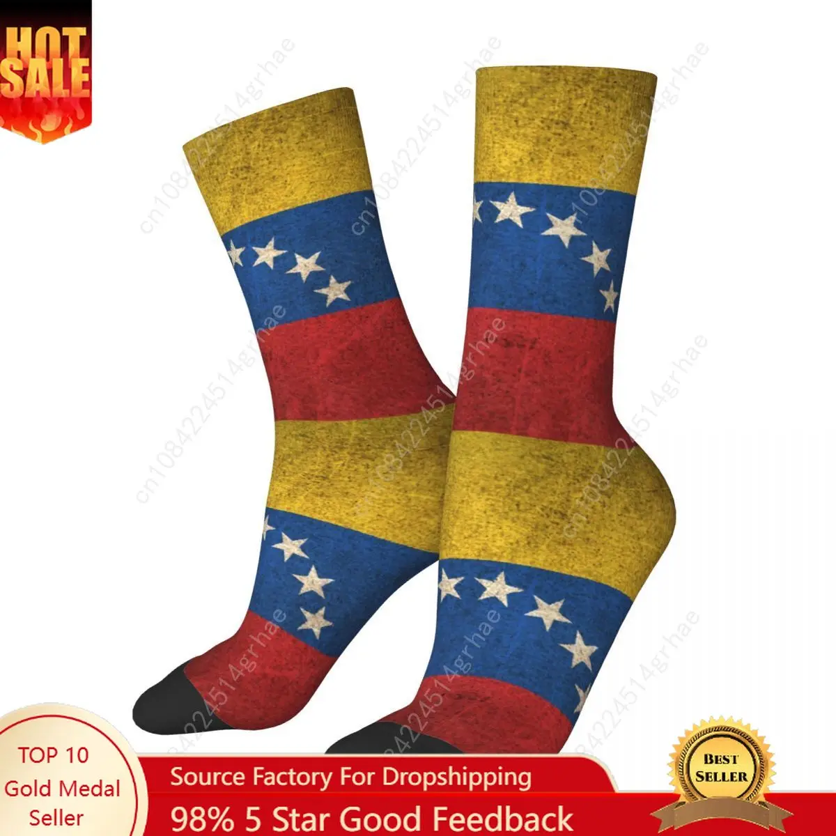 

Casual Flag Of Venezuela Basketball Socks Venezuelan Polyester Middle Tube Socks for Unisex Sweat Absorbing