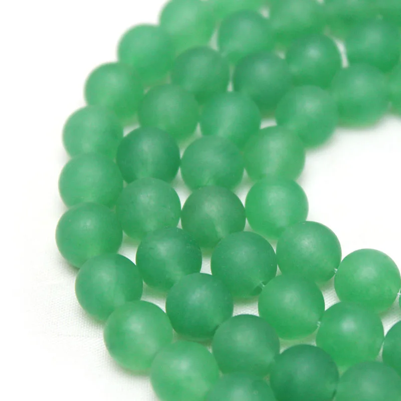 Natuursteen Matte Dull Poolse Groene Aventurijn Ronde Losse Kralen 15 "Strand 4 6 8 10 12 14Mm pick Maat Voor Sieraden Maken