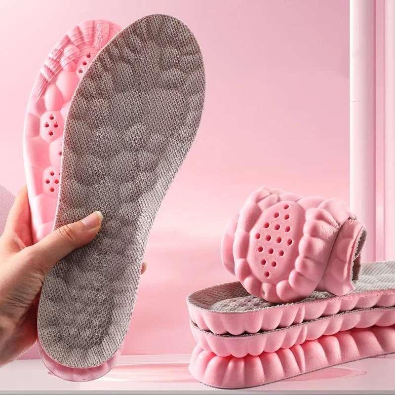 

4D Sports Insoles For Men And Women Antibacterial Deodorizing sweat-absorbing Breathable Highly Elastic shock-absorbing Insoles