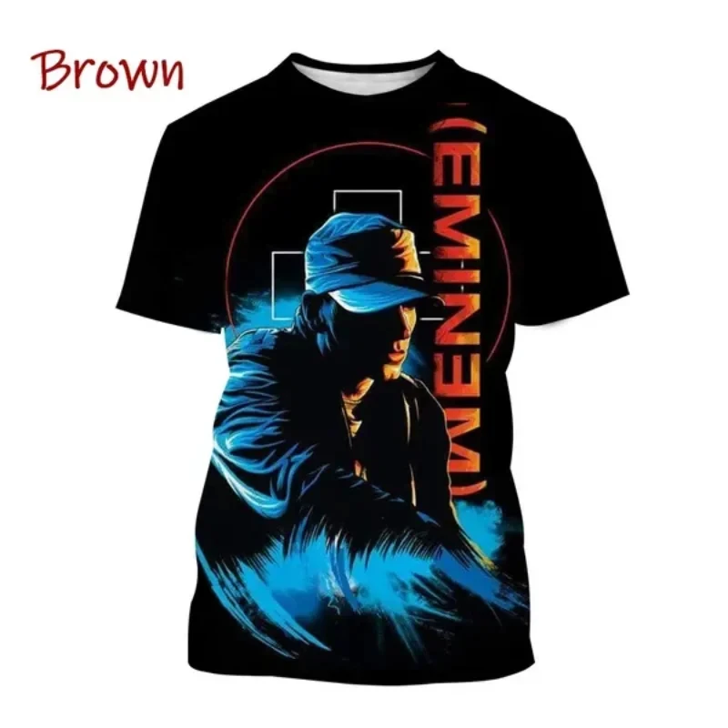 Best Rapper Eminem T-shirt stampa 3D uomo/donna popolare magliette a maniche corte moda Hip-hop Trend Streetwear abbigliamento Unisex