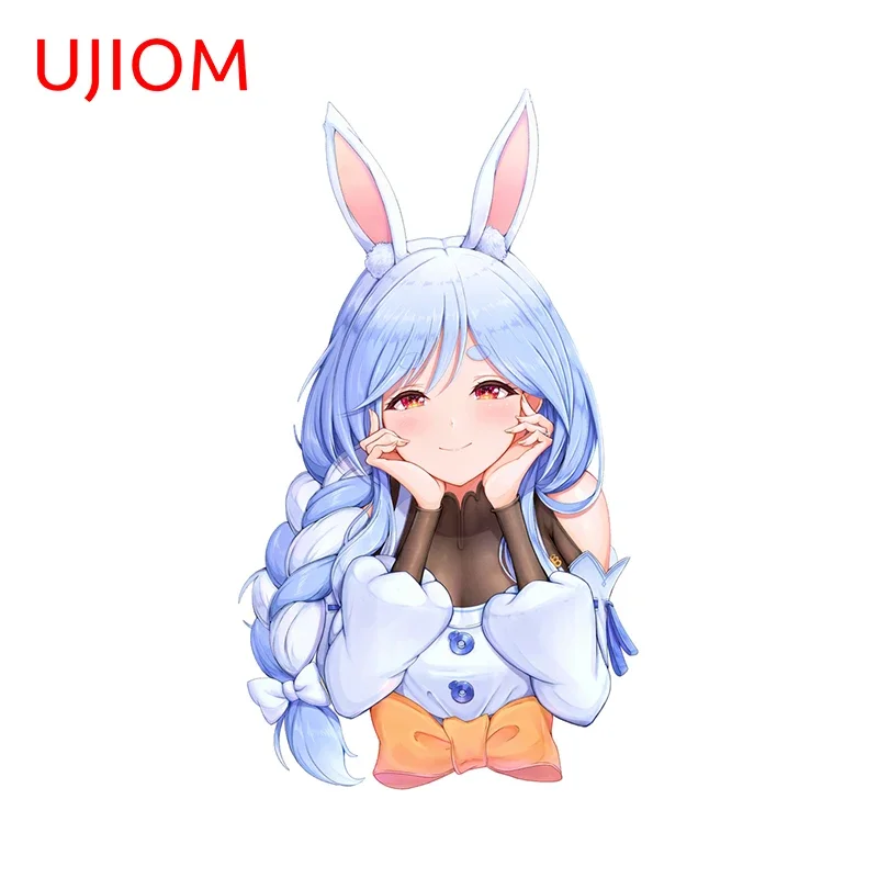 UJIOM 13cm X 7.4cm Pekomama Hololive 3D Anime Character Lovely Wall Stickers Bathroom Decal Personality Tile Decor Mural