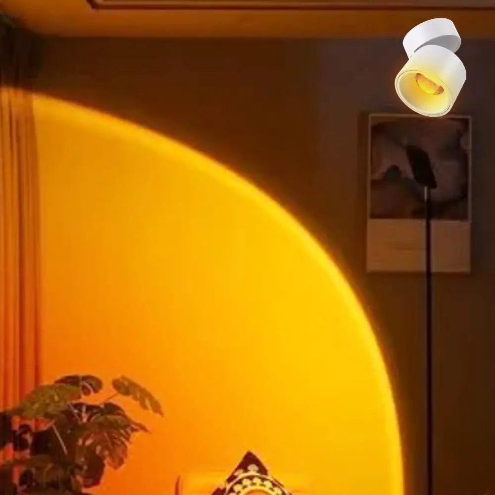 LED sunset lamp Mounted/recessed Sunset spotlight luxury delicate Led Down Lamp Foldable Atmosphere light Hallway