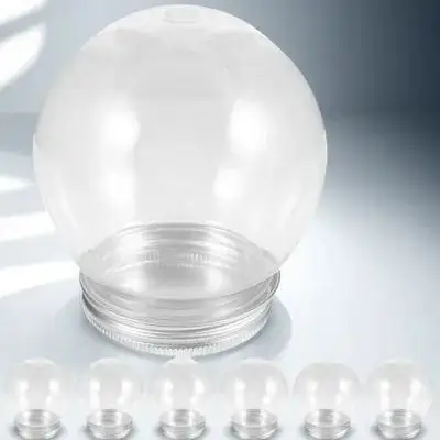 

10Pcs Plastic Snow Globe Clear Empty DIY Water Globes Craft Kit for Making Handmade Decorations Dried Flowers Accessories