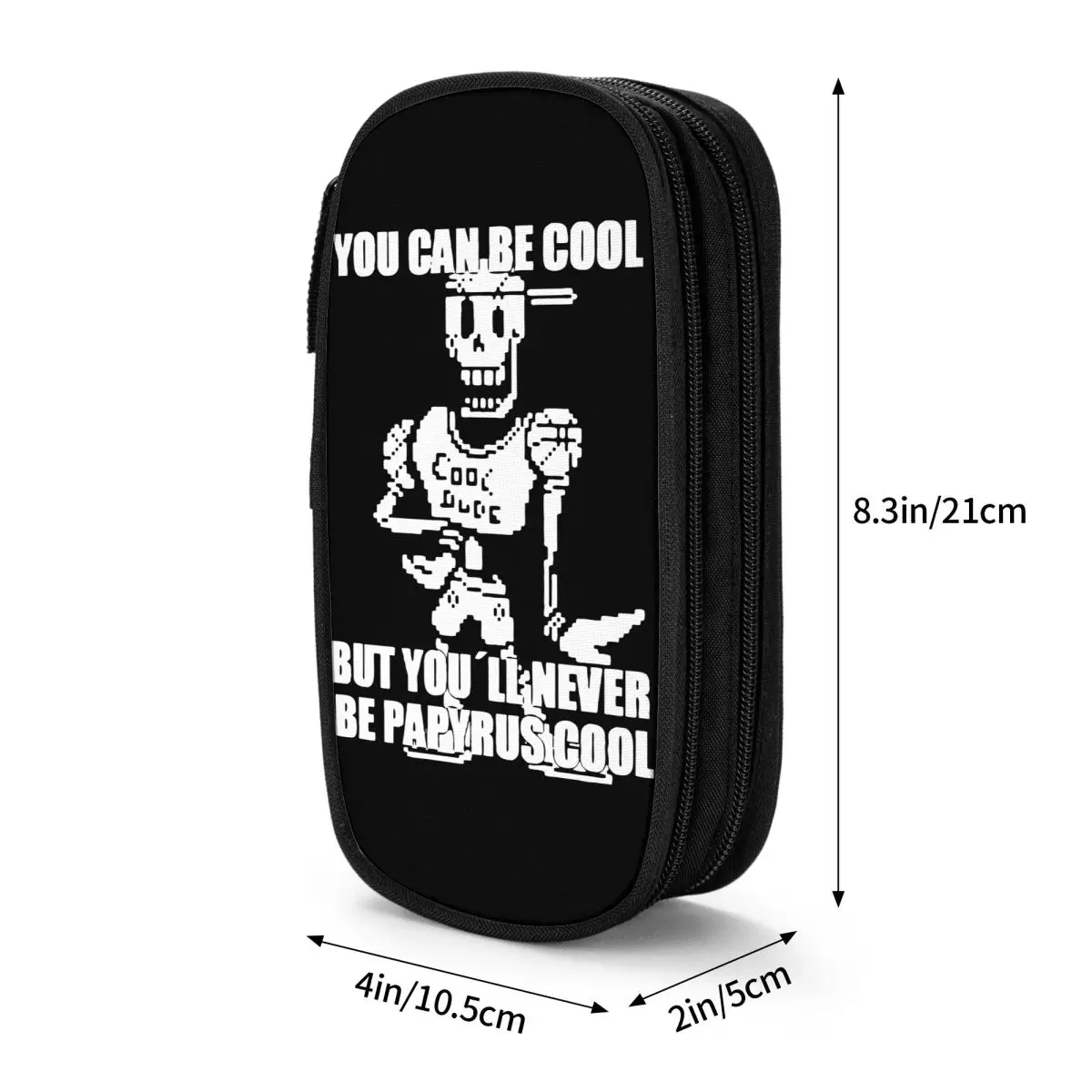 Undertale-estuches de lápices de papiro Cool Dude Meme, portalápices clásico, bolsa de almacenamiento grande para niñas y niños, suministros escolares, regalo