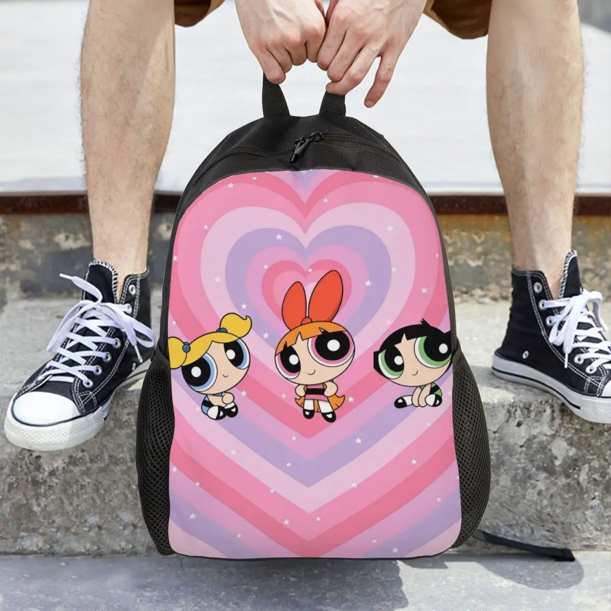 

Cartoon Cute P-Powerpuff Girls Backpack for Men Women Teenage Student Business Daypack Laptop Computer Canvas Bags Sports