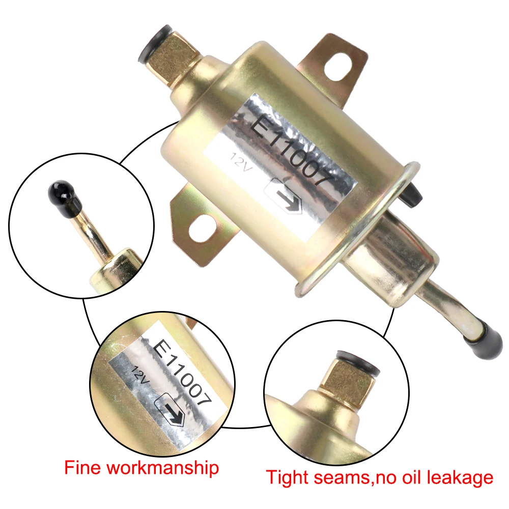 E11007 Car Oil Fuel Pump Automobile Electronic Pump Universal 12V Gasoline and Diesel Pump