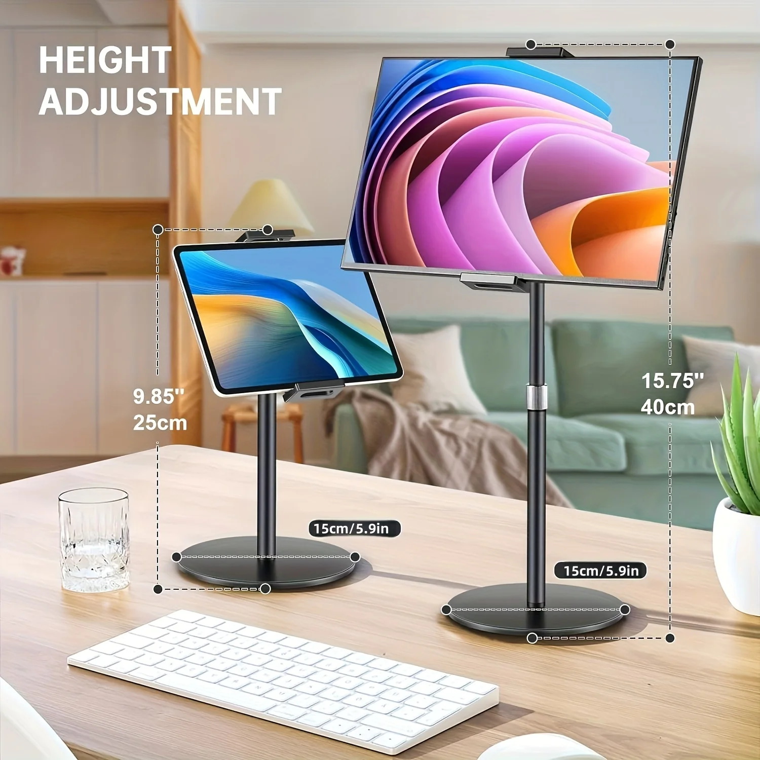 Tablet Stand for IPad Portable Monitor Stand Adjustable Heavy-duty Base Tablets Ranging From 11.94Cm To 43.94Cm Monitor Stand