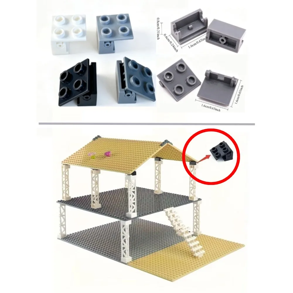 MOC Building Block Components Hinge Brick Suitable for DIY Ceiling Panels 1×2 and Floor Panels 2×2（3937,6134) Assembly Toys