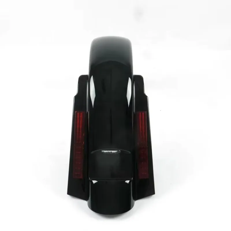 Black Rear Fender Stretched Extended Double Blocked for Touring Motorcycle 1997-2008