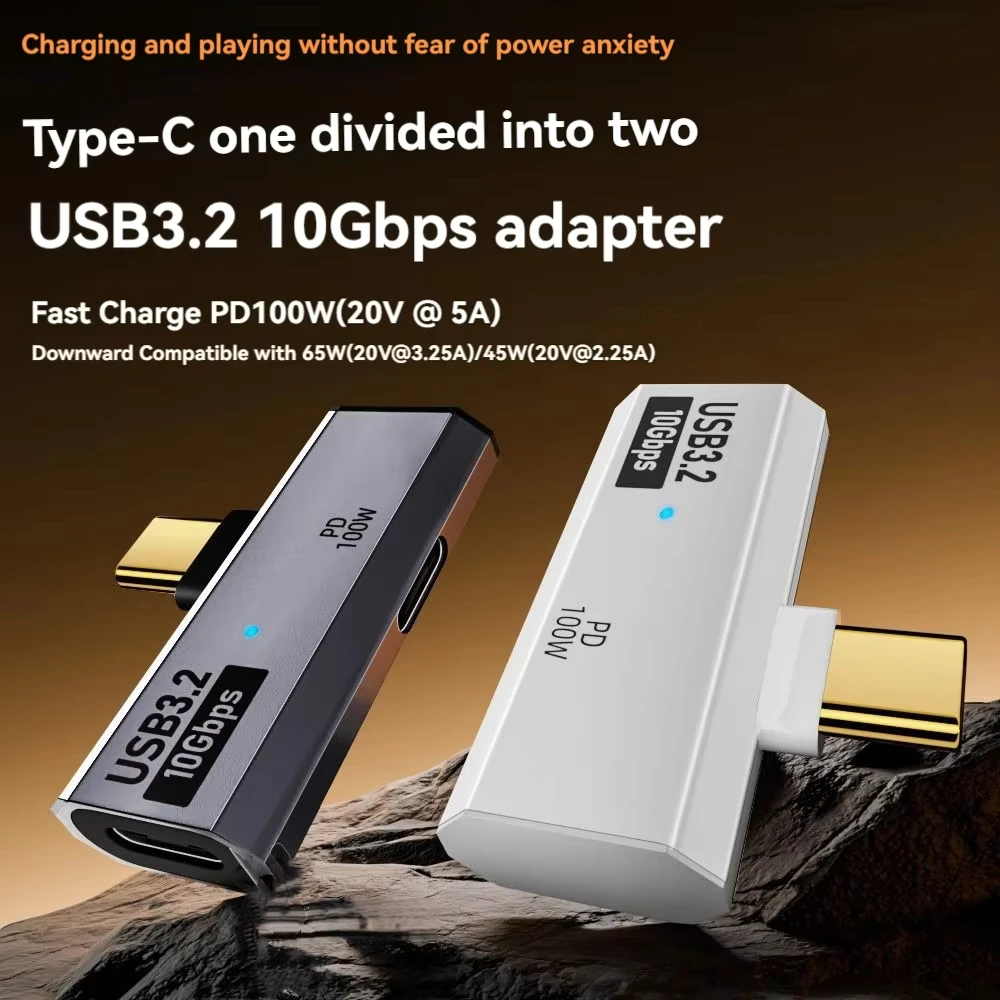 USB C 10Gbps Data Transfer Adapter with 100W PD Fast Charging Type-C Headphone Charger Splitter for Laptop Mobile phones