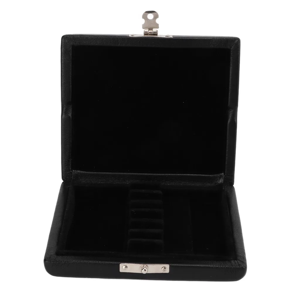 PU Leather+Wood Reed Storage Box 6 Slots Design Black Color Reed Case Holder Musical Instrument Accessory For Oboe Players