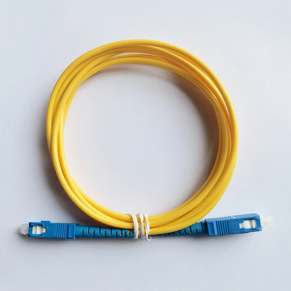 Single Mode Fibra Óptica Patch Cable, Cabo de Extensão, Fibra Óptica, SC, UPC-SC, UPC, FTTH, Single Mode, 1m, 3m, 10m