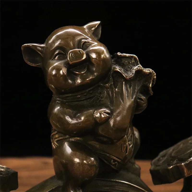 Pure Copper Zodiac Pig Lucky Pig Lucky Fortune Pig Home Hallway Decorations