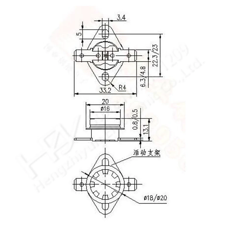 bimetal thermostat KSD301 250V 10A Normal Closed Open Temperature Switch Thermal Control 75C 85C 95C 105C 125C 135C 145C Degree