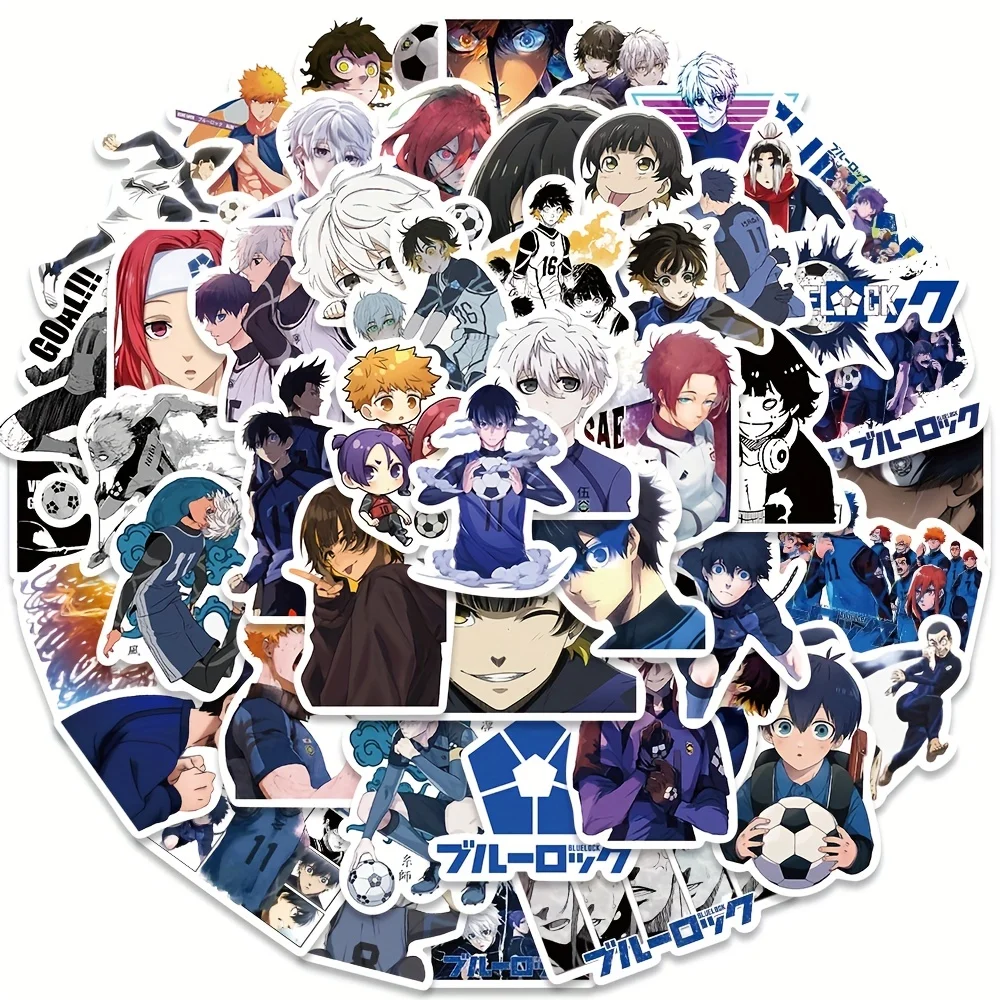 10/30/50/100Pcs Blue Japan Anime Graffiti Stickers For Guitar Motorcycle Skateboard Bicycle Notebook Car Anime Stickers Kids Toy