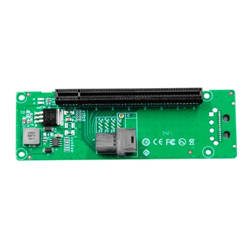 

1-портовая карта расширения слота Pcie SFF-8643 к адаптеру слота Pcie X16 с 15-контактным разъемом питания-AT93