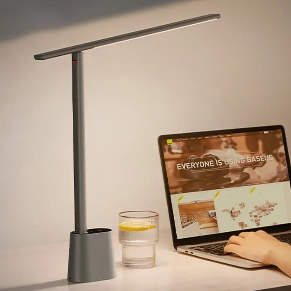 Imagem -02 - Dobrável Led Desk Lamp Eye Protect Estudo Dimmable Office Luz Inteligente Adaptive Brilho Cabeceira Leitura Mesa