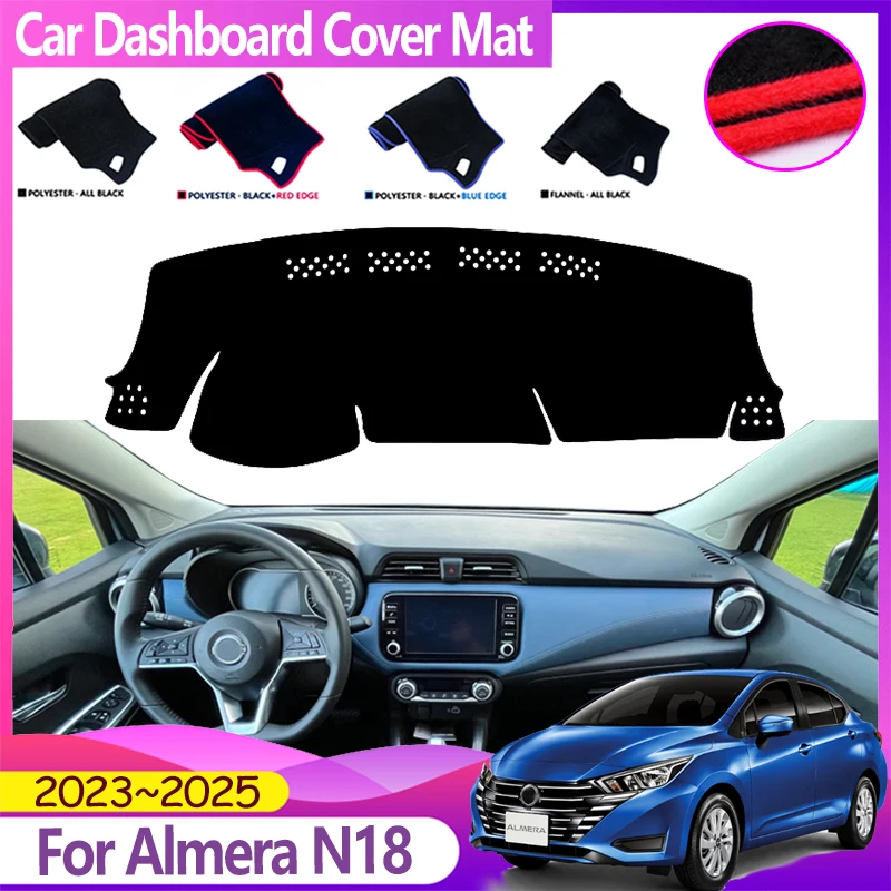 

Car Dashboard Cover For Nissan Almera N18 2023 2024 2025 Sunny Versa Anti-Slip Avoid Light Sunshade Dash Mat Carpet Accessories