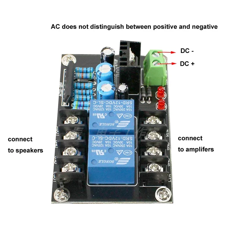 DLHiFi UPC1237 Relay 2.0 300W + 300w Speaker Protection Board For 1875 LM3886 TDA7294 Power Amplifier DIY