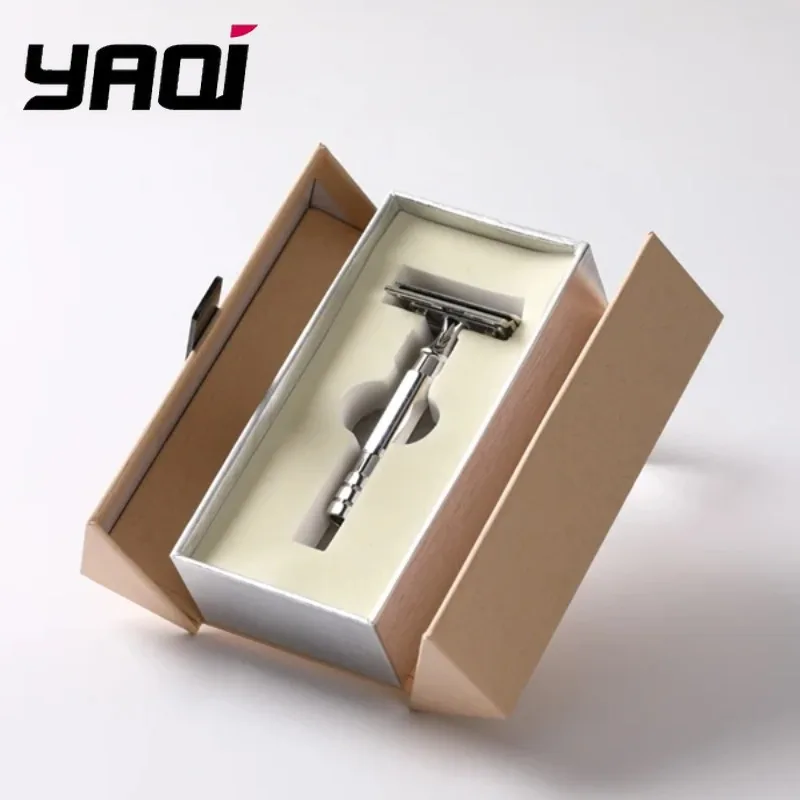 

Yaqi THOT Stainless Steel Safety Razor With Gift Box 1.35MM Blade Gap 12MM Handle Diameter And 75MM Handle Diameter Safety Razor