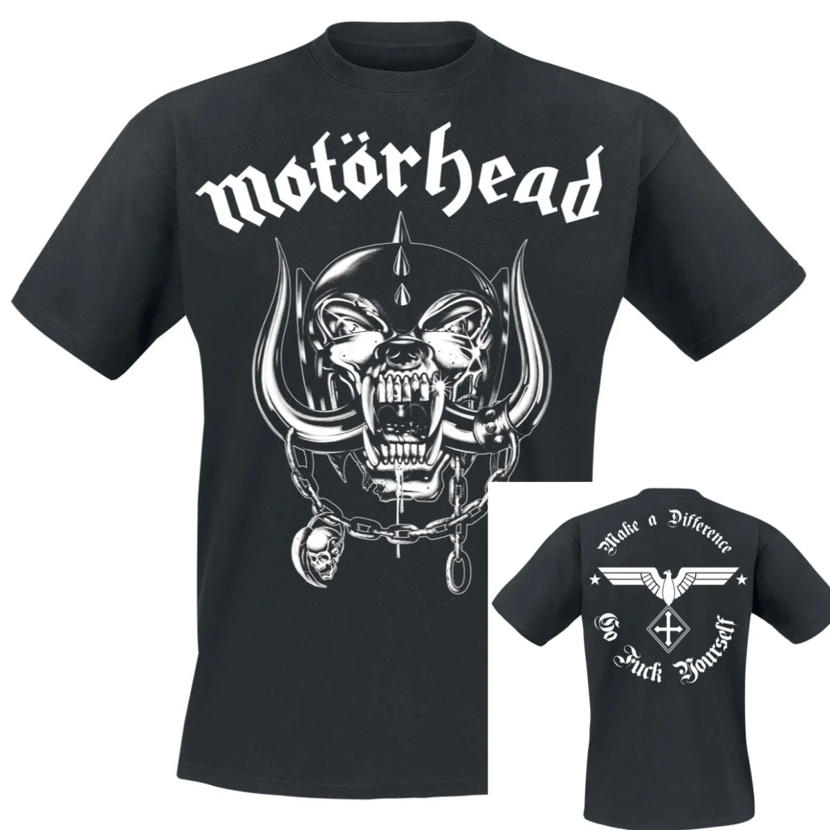 Make A Difference Motörhead T-Shirt Men Women Band Graphic Tee Cotton Summer Top