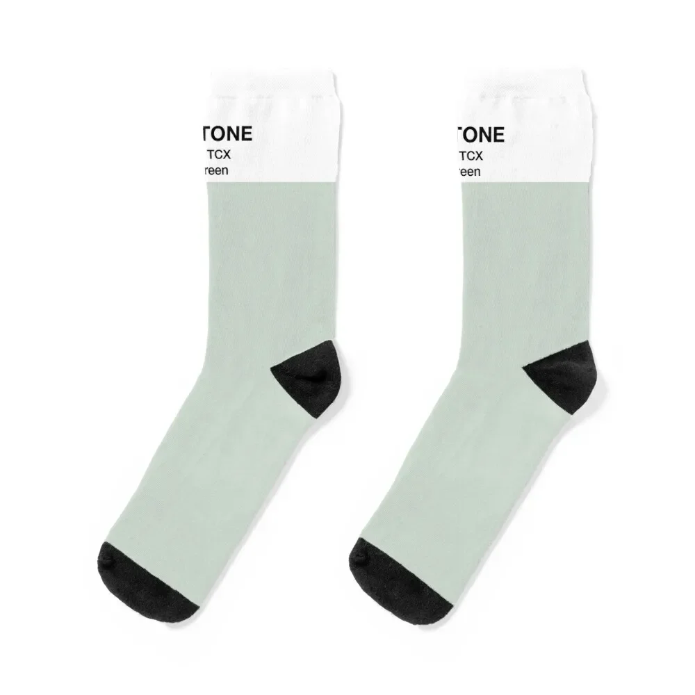 

Pantone Milky Green Socks bright garter moving stockings Non-slip Male Socks Women's