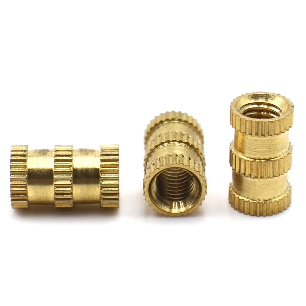 5-50pcs Brass Knurled Heat Set Threaded Insert Nuts For Injection Molding M1.4 M1.6 M1.7 M2 M2.5 M3 M4 M5 M6 M8 M10
